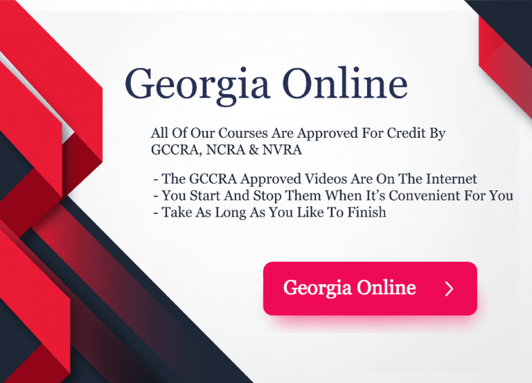 Georgia online CEU seminars for court reporters